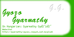 gyozo gyarmathy business card